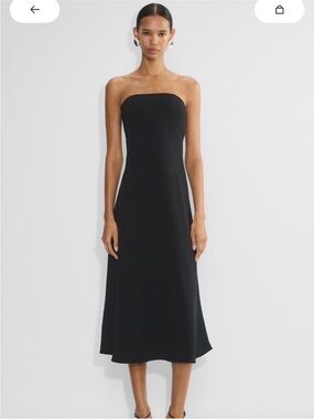 Aritzia Babaton Strapless Black Midi Dress M
